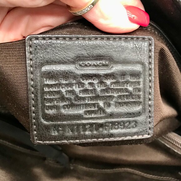 Coach Brown Coated Canvas Heritage Shopper Tote Bag F18923 - Picture 11 of 11